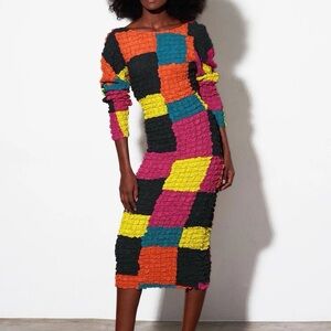 MARA HOFFMAN
Kassia checked TENCEL™ Modal-cloqué midi dress